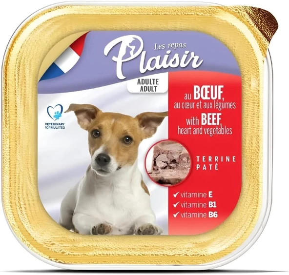 Plaisir Pate Biftek ve Sebzeli Köpek Konservesi 150 Gr ürün görseli 1