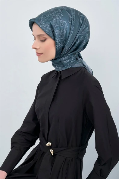 9537 ARMİNE SAF İPEK EŞARP - Resim 10