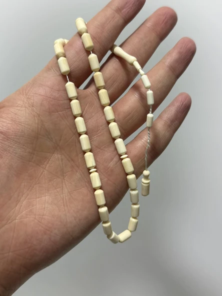 Kesme Fildişi Tesbih 12,85 Gram - Koleksiyonluk Fil Dişi Tespih (F030) ürün görseli 1