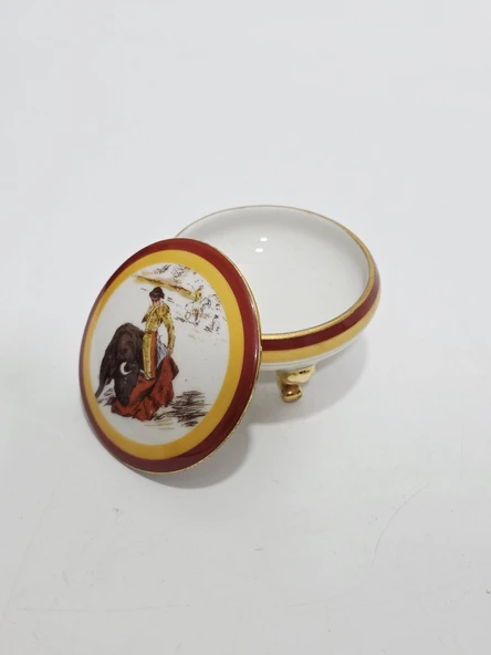 Limoges Matador Desenli Mini Porselen Takı Kutusu ürün görseli 1