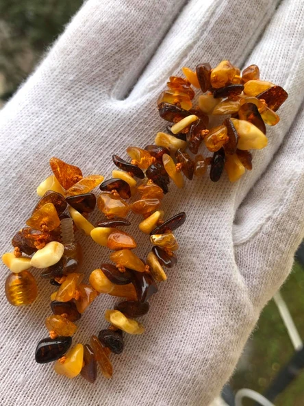 Doğal Kaya Damla Kehribar Bileklik 9 Gram ürün görseli 1