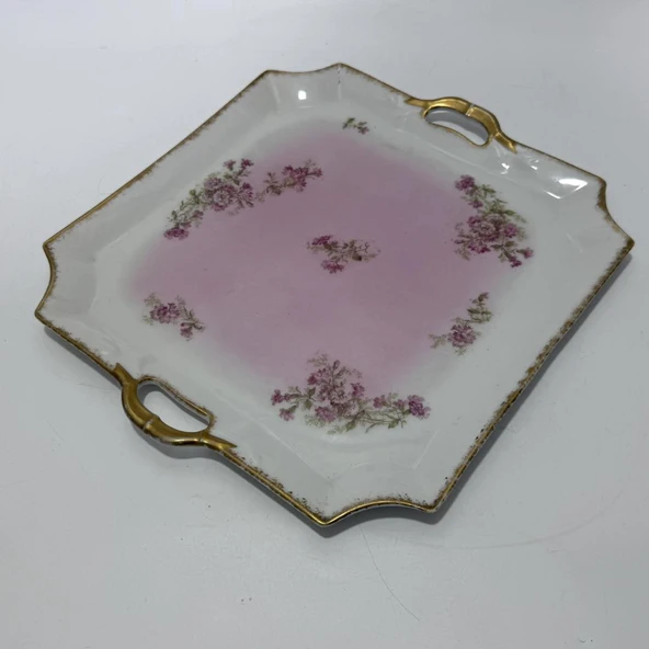 Limoges Çiçek Figürlü Porselen Tepsi 35x31cm ürün görseli 1