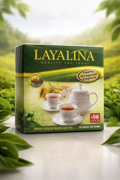LAYALİNA TEA PREMİUM SAF SEYLAN SİYAH ÇAY 200 GR ürün görseli 1