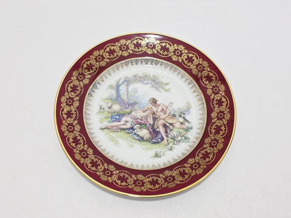 Limoges Aşk Temalı El Boyama Porselen Tabak 25cm ürün görseli 1