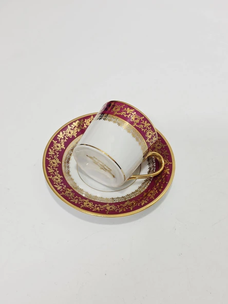 Objets D'Art Çiçek Desenli Kahve Fincan Takımı ürün görseli 1