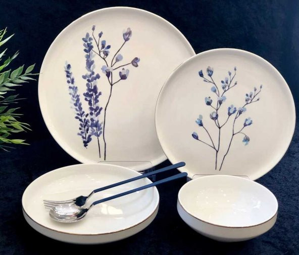 Seramikci Spring Branch Bone China 24 Parça Yemek Takımı ürün görseli 1
