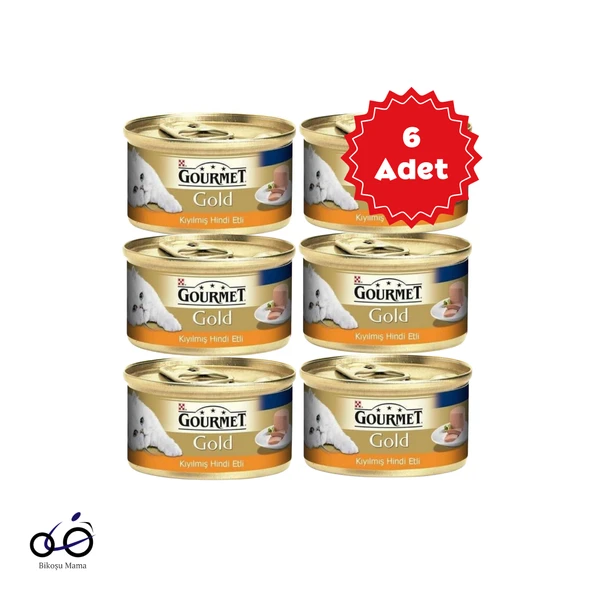 Gourmet Gold Kıyılmış Hindili Kedi Konservesi 6x85gr ürün görseli 1