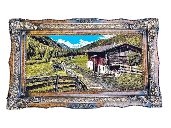 Vadiye Bakış Adlı İran Tebriz Halı Tablo 123x73cm - Duvar Halı Kilim Tablo ürün görseli 1
