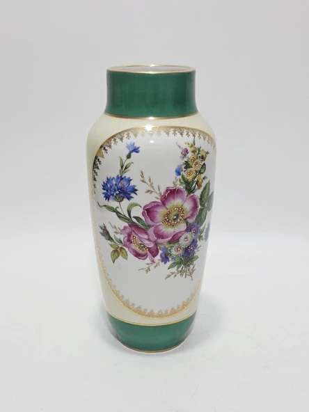 Limoges Çiçek Desenli Porselen Vazo 31cm ürün görseli 1