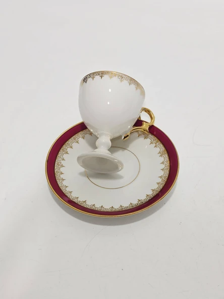 Limoges Bordo Kahve Fincan Takımı ürün görseli 1