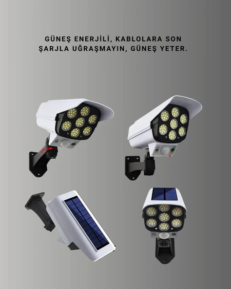 KAMERA GÖRÜNÜMLÜ BAHÇE LAMBA - Resim 3