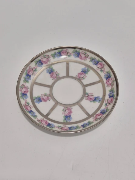 F. Legrand Limoges Çiçek Desenli Porselen Fincan Tabağı 13cm ürün görseli 1