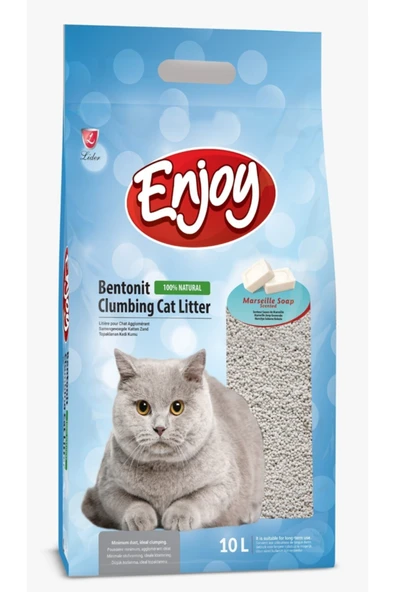 Enjoy Bentonit  Kedi Kumu Sabunlu Kokulu 10 Lt ürün görseli 1