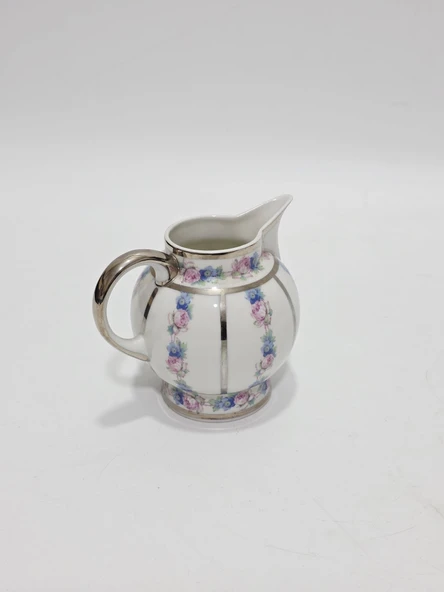 F. Legrand Limoges Çiçek Desenli Porselen Süt Sürahisi 12x10x9cm ürün görseli 1