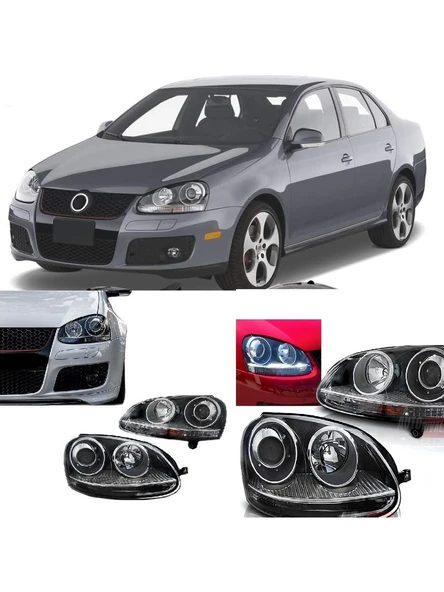 vw jetta 2005.2011 yumlu krom r32 mercek far ürün görseli 1