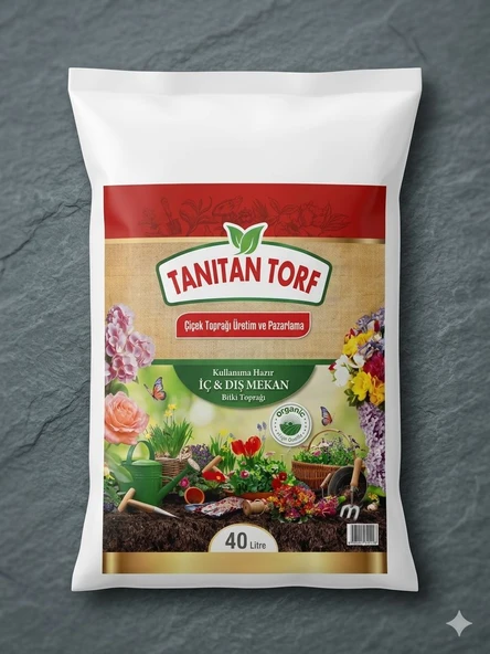40 Lt Torf Toprak, Fide, Çiçek, Bitki yetiştirme Torfu ürün görseli 1