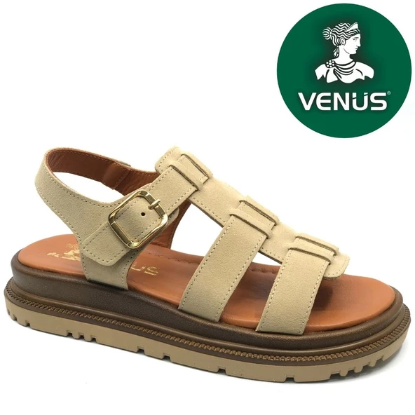 Venüs Riwing Hakiki Deri Comfort Ortopedik Kadın Sandalet ürün görseli 1