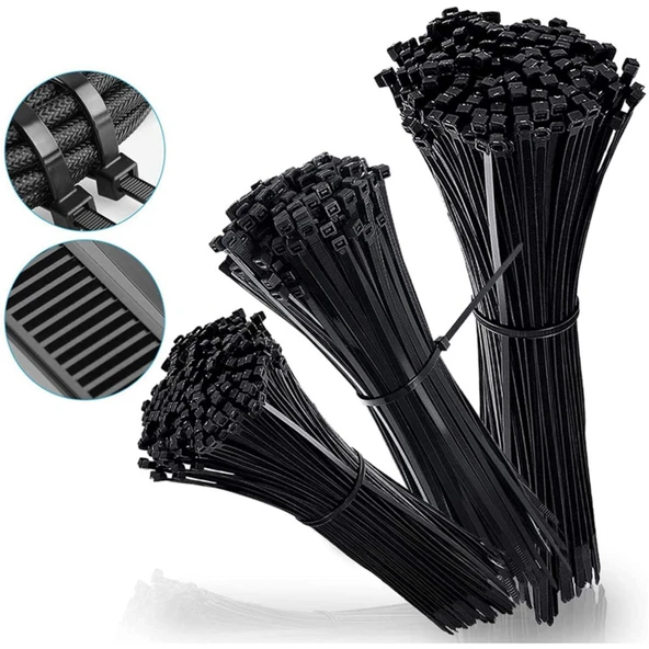 Kablo Bağı 4.5x370mm (Siyah) (100 Adet) - Resim 3