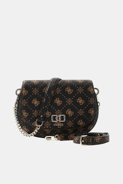 Guess Emelie Logolu Kapaklı Kadın Kahverengi Omuz Çantası HWGP9928200-ESL ürün görseli 1