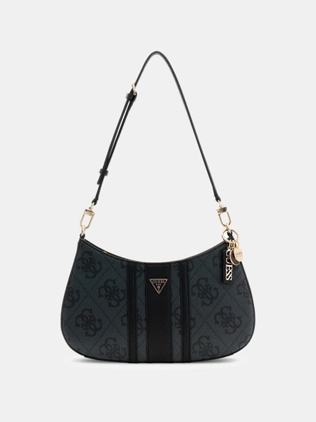 Guess Noelle II Üstten Fermuarlı Kadın Antrasit Omuz Çantası HWSS9672180-CLO ürün görseli 1