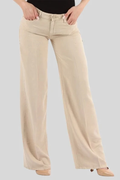 Guess Drapey Palazzo Fit Kadın Krem Pantolon W4GA96WDP85-G1M5 ürün görseli 1