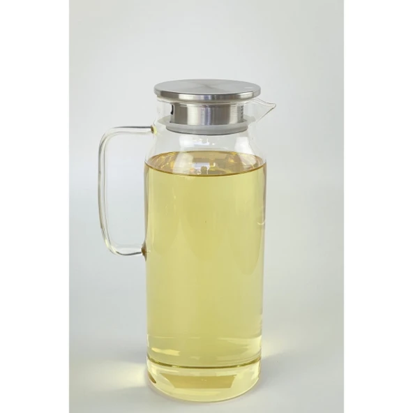 1500 ml Borosilikat Cam Su Sürahisi - Metal Kapaklı ve Isıya Dayanıklı ürün görseli 1