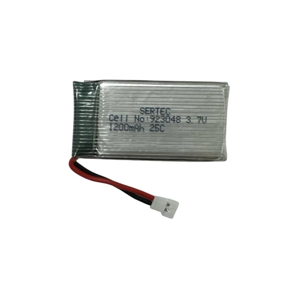 Sertec 923048 3.7V 1200 Mah 25C Drone Pili (Beyaz Soket) ürün görseli 1
