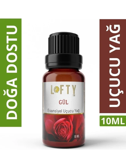 Lofty Gül Uçucu Yağ Buhurdanlık Esansı Konsantre Oda Kokusu Uçucu Esans Buhur Yağı 10 ml ürün görseli 1