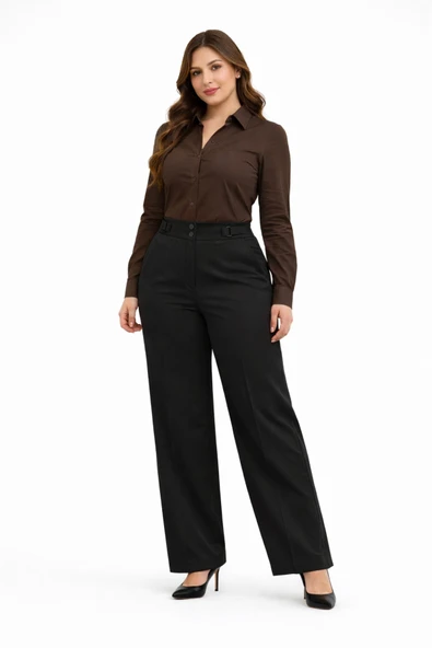 Kadın Boru Paça Kumaş Pantolon BGL-ST05386 ürün görseli 1