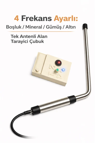4 Frekanslı Alan Tarayıcı Çubuk Boşluk,Mineral,Gümüş,Altın Dedektörü -Tek Antenli Profesyonel ürün görseli 1