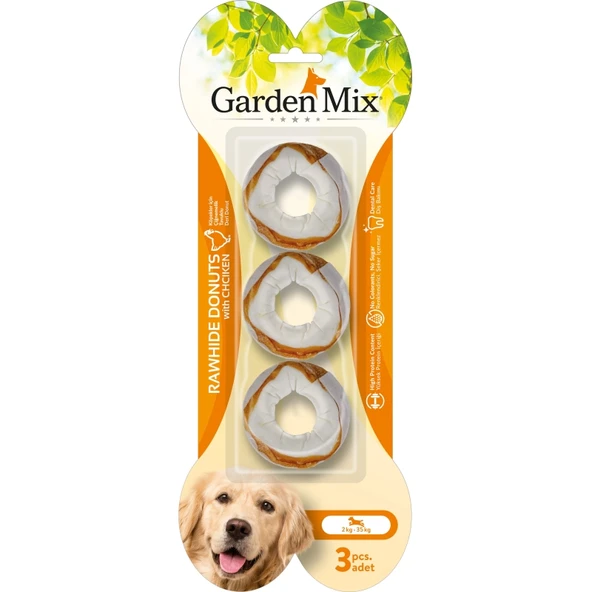 Garden Mix Tavuklu Donut Kemik 3lü 6.3 Cm ürün görseli 1
