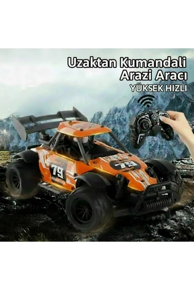 2.4Ghz Yüksek Hızlı 4 Kanal Kumandalı Metal Alaşım RC Arazi Arabası Off-Road 60 Mt. Menzil-1 adet ürün görseli 1
