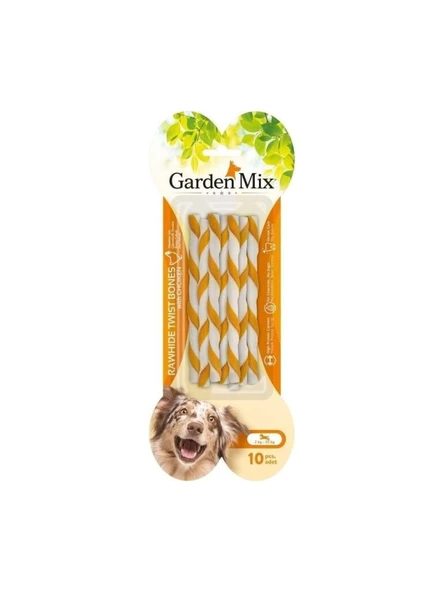 Garden Mix Tavuklu Burgu Çubuk Kemik 10lu ürün görseli 1