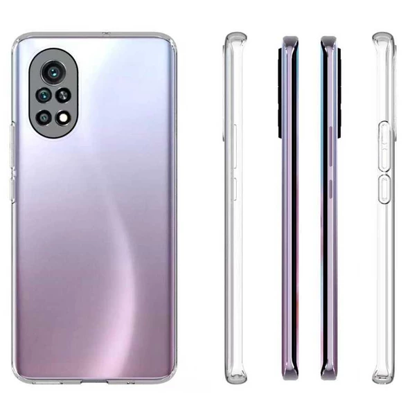 Huawei Nova 9 Kılıf İnce ve Esnek Şeffaf Süper Silikon ürün görseli 1