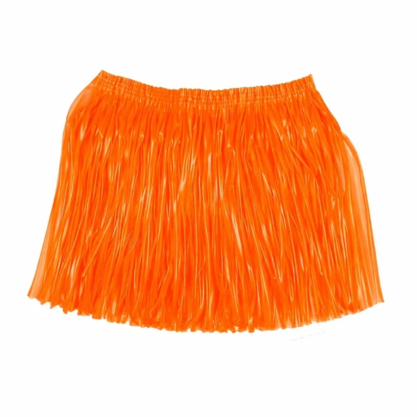 Neon Turuncu Hawaii Parti Eteği 40 cm ürün görseli 1