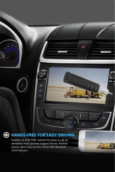 Bluetooth Aux Araç Kiti MP3 Çalar TS03 Siyah - Resim 4