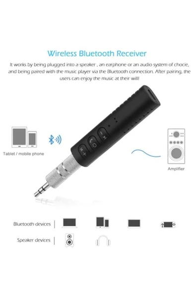 Bluetooth Aux Araç Kiti MP3 Çalar TS03 Siyah - Resim 3