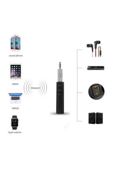 Bluetooth Aux Araç Kiti MP3 Çalar TS03 Siyah - Resim 2