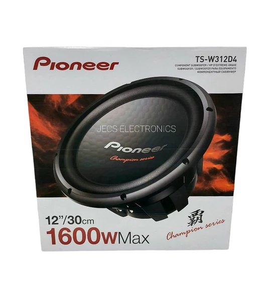 pioneer TS-W312D4-1600w max-500w rms-profesyonel 30 cm çift bobin woofer ürün görseli 1