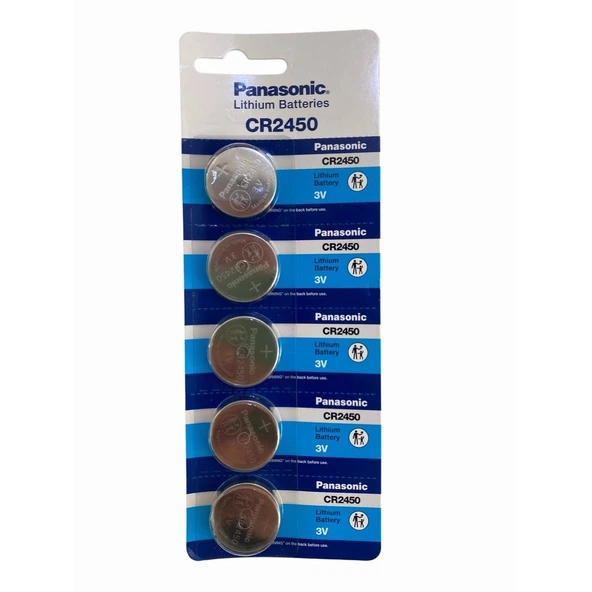 Panasonic Cr2450 Lityum 3v Düğme Pil 5’li Kartela 5 Adet ürün görseli 1