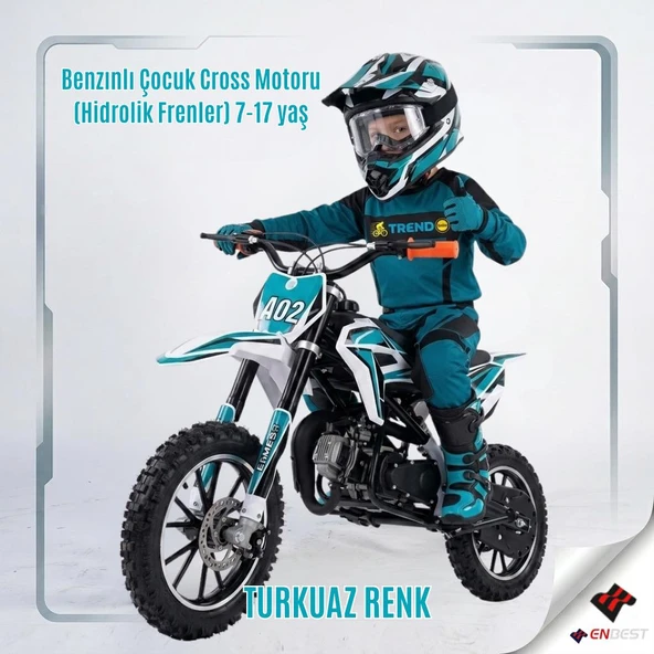 Benzınlı Çocuk Cros Motoru (Hidrolik Frenler) 7-17 yaş ürün görseli 1