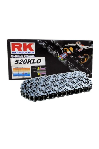 Motosiklet Zincir 520 108L KLO2 O-ringli RK (NS-200)(CBR 250)(ZX6-R)(MT-25) ürün görseli 1
