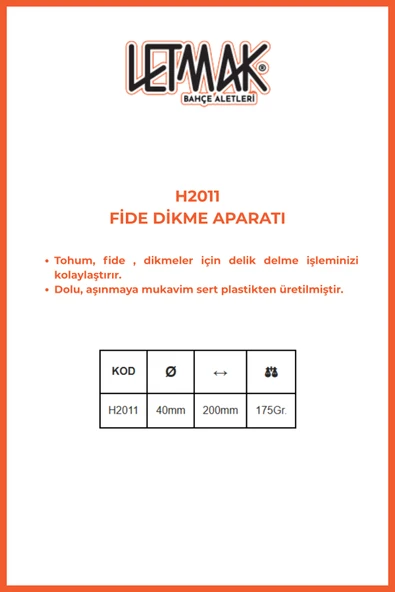 FİDE DİKME APARATI - H2011 - Resim 2