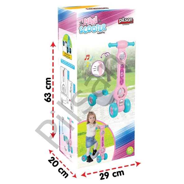 PİLSAN MİNİ SCOOTER TURKUAZ - Resim 2