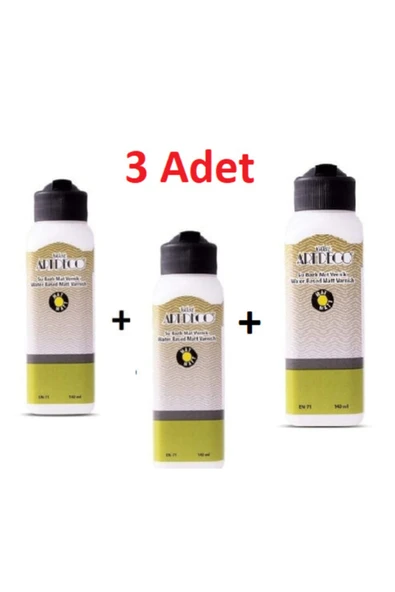 Artdeco Su Bazlı Mat Vernik 3 Adet (3x 140 Ml.) ürün görseli 1