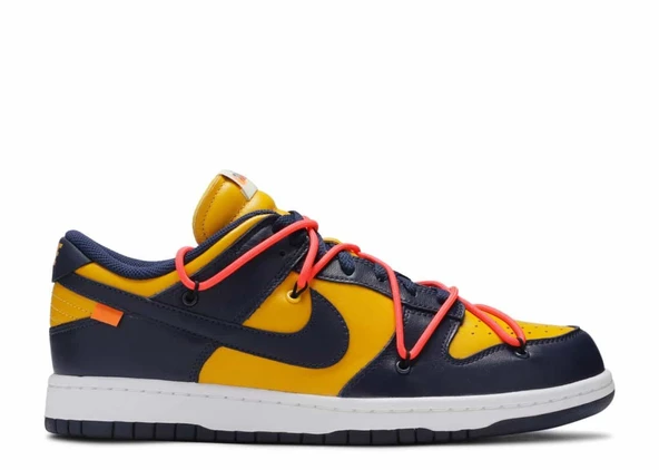 Nike Dunk Low Off-White University Gold Midnight Navy ürün görseli 1