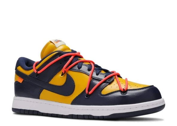 Nike Dunk Low Off-White University Gold Midnight Navy - Resim 3
