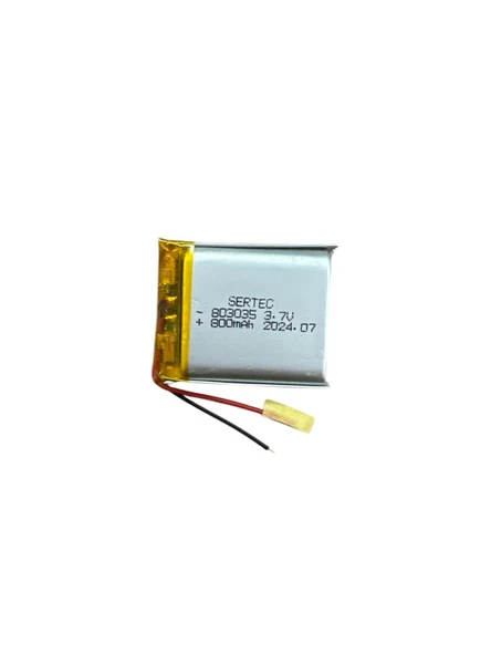 Periboia 803035 3.7V 800 MAh Li-Polymer Pil (Devreli/1.5A) ürün görseli 1