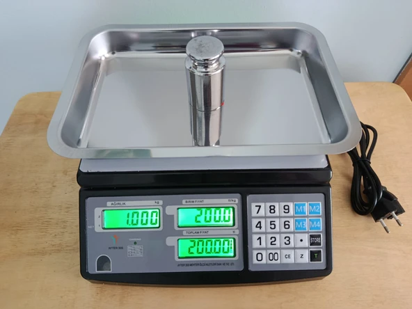 30 KG TERAZİ-AYTER 30S-2026 BAKANLIK ONAYLI MÜHÜRLÜ-PAZAR MARKET TARTI-YENİ HAFIZALI MODEL-GARANTİLİ ürün görseli 1