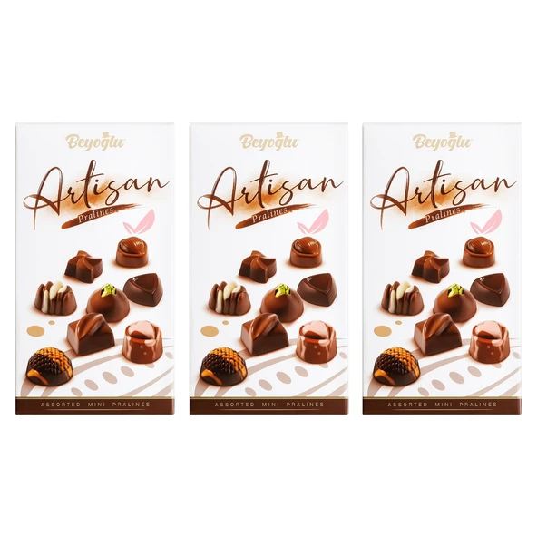 Beyoğlu Artizan Pralin Çikolata 80 Gr x 3 Adet ürün görseli 1